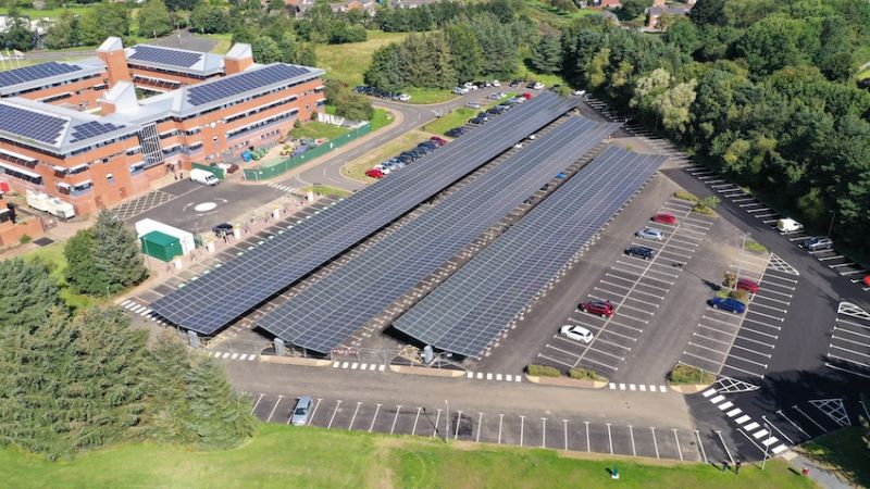 Pioneering solar car port launched at council HQ