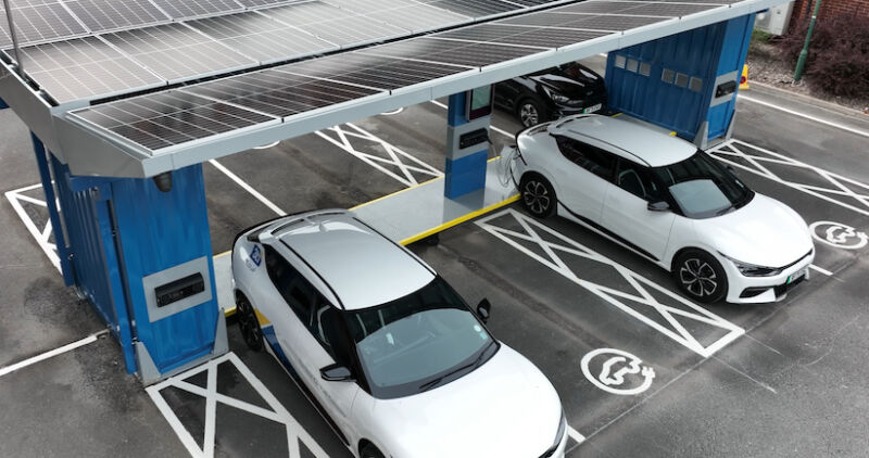 UK EV infrastructure to benefit from new pop-up mini solar car park launch