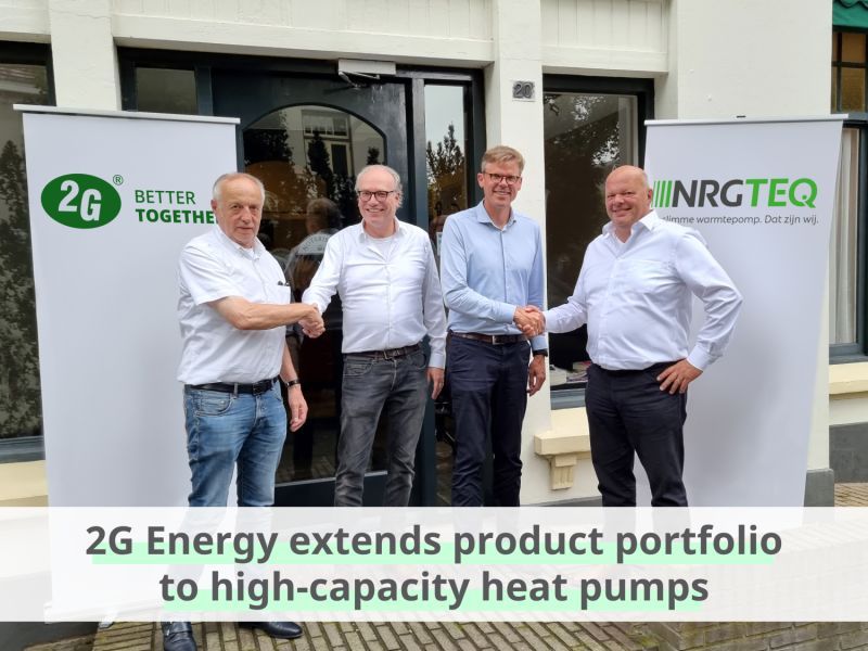 2G Energy extends product portfolio to high-capacity heat pumps