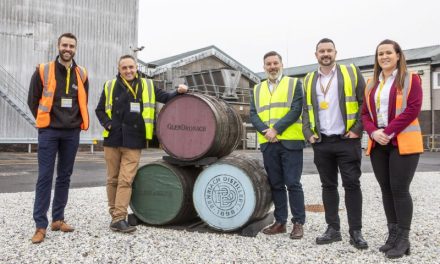 Brown-Forman and YLEM Energy welcome Alex Cole Hamilton MSP to spirits bond to mark new solar array going live