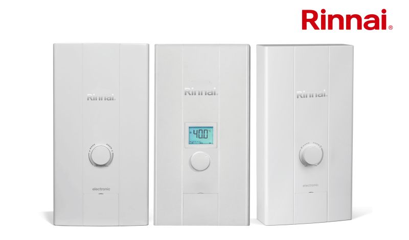 Rinnai – Instantaneous electric water heaters in 21, 24 and 27kW – Coming soon